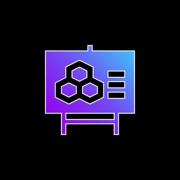 生物蓝色梯度矢量图标图片下载