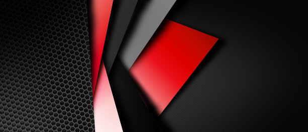 红色抽象背景深色与碳纤维纹理插图图片下载
