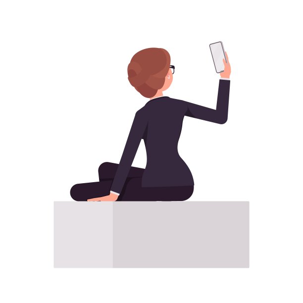 优雅的女商务助理，长裤套装的女人在自拍，屁股图片下载