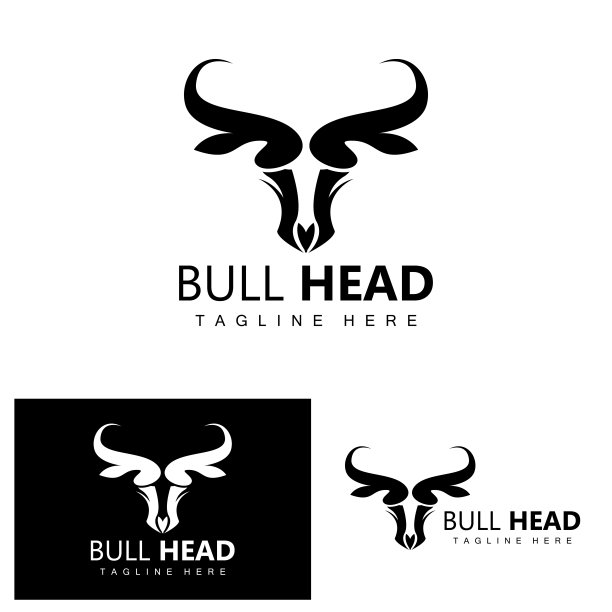 牛头，农场动物矢量，牲畜插图，公司品牌图标图片下载