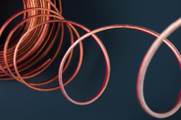 闪亮的铜线卷图片下载