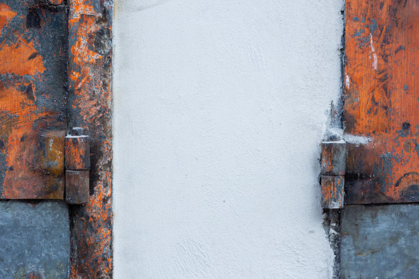 金属，腐蚀的门，铰链图片下载