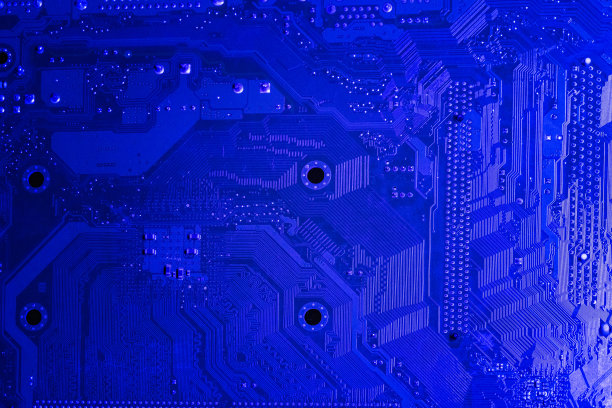 蓝色的电脑主板图片下载