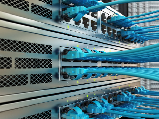 网络交换机上网线较多图片下载