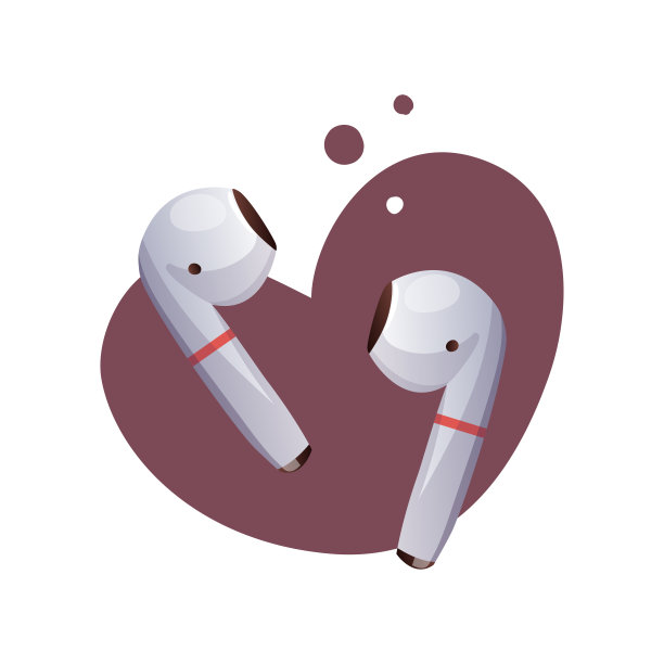 白色背景上的耳机图片下载