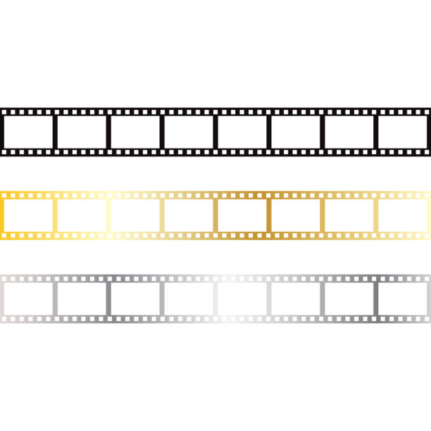 复古电影胶片条，孤立矢量插图。图片下载