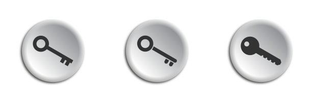 按键图标设置。复古访问键。平面矢量图。图片下载