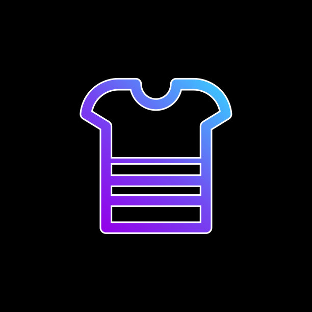 男孩衬衫蓝色梯度矢量图标图片下载