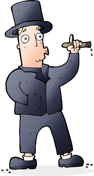 卡通吸烟绅士图片下载