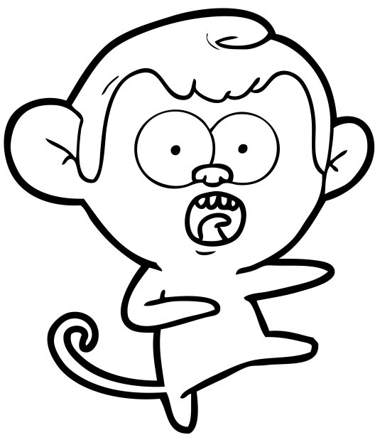 卡通电击猴图片下载