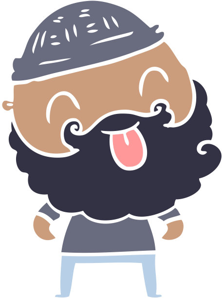 胡子伸舌头的男人图片下载