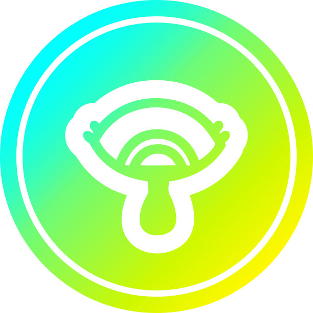 神秘的眼睛哭泣的血液圆形图标与凉爽的梯度完成图片下载