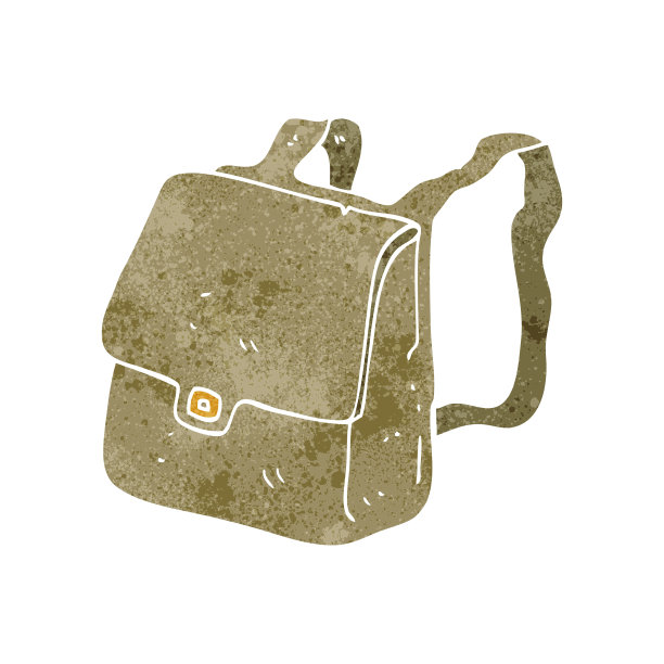 手绘复古卡通挎包图片下载