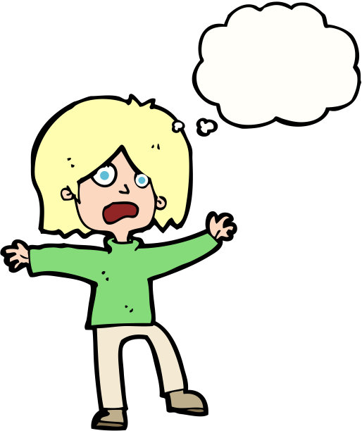 卡通吓唬人用思想泡泡图片下载