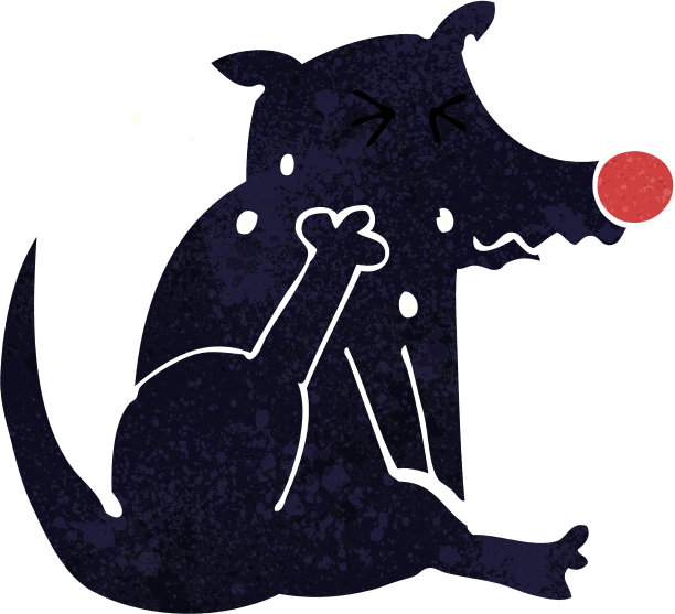 卡通狗抓挠图片下载