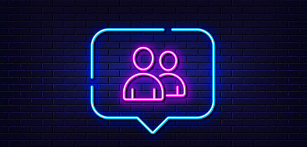 用户行图标成对或组签霓虹灯图片下载