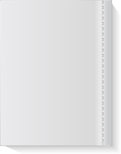 空白文件夹模型现实的白色小册子图片下载