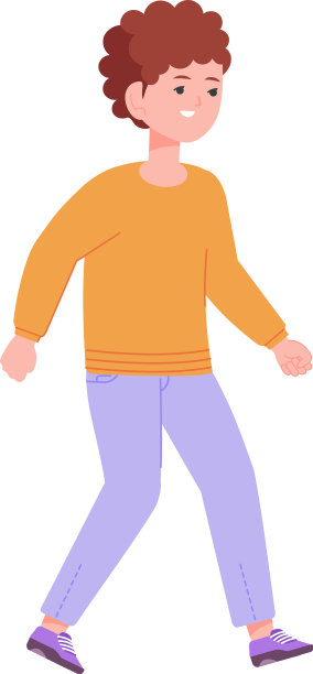 走路的孩子性格开朗活泼的男生图片下载