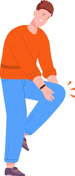 年轻人膝盖受伤，腿疼图片下载