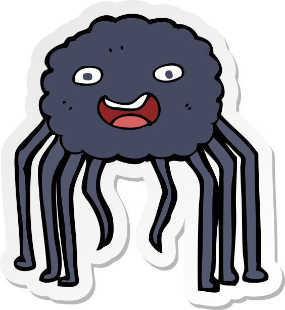 卡通蜘蛛贴纸图片下载