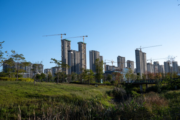 早上在城市大楼前停车图片下载