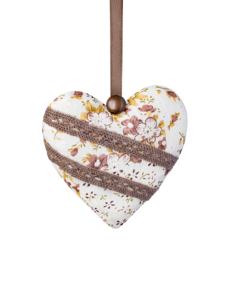 纺织心孤立在白色的背景上。图片下载