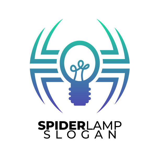 蜘蛛灯图标设计矢量图片下载