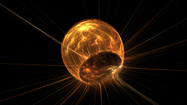 夜光现代抽象背景，分形世界。用于设计的数字空间。圆形和线条。三维渲染图片下载