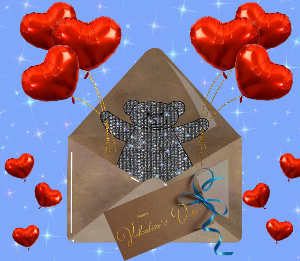 3 d演示。漂亮的情人节卡片。也可以用作横幅或传单图片下载