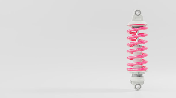 白色背景上的粉色减震器。图片下载
