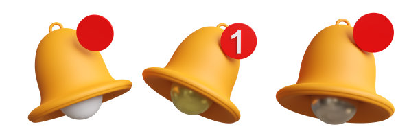 带有红圈的金钟显示通知数量图片下载