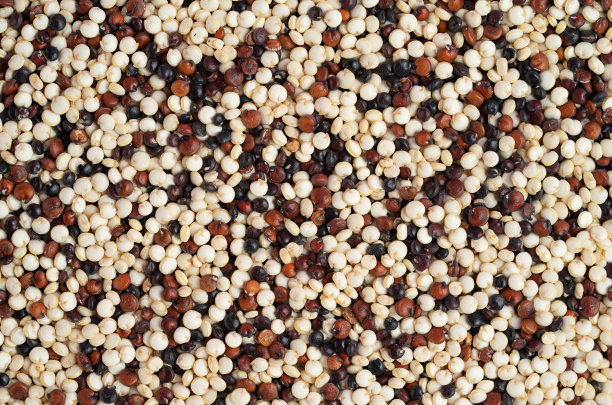 混合藜麦质地。俯视图，特写。图片下载