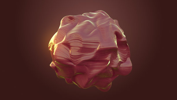 三维渲染各向异性石材变形。材料上的变形波图片下载