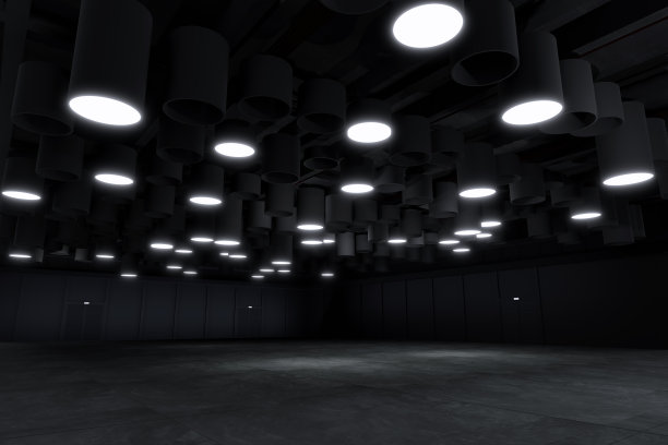 展览中心空荡荡的大厅。展台，展位，展示，贸易展览的背景。活动、会议会话。娱乐、活动、运动的大空间。3d背景在线。3 d渲染。图片下载