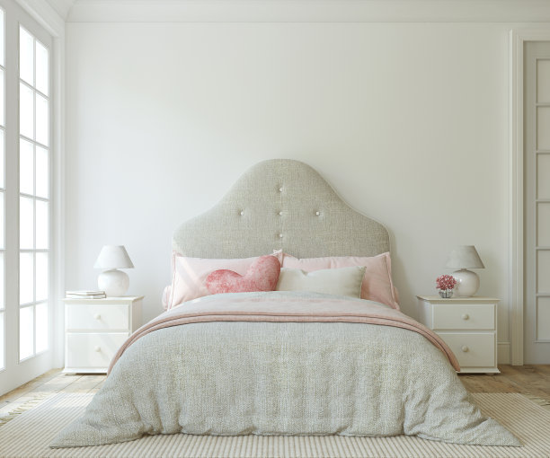 卧室室内模型。Teengirl房间。3 d渲染。图片下载