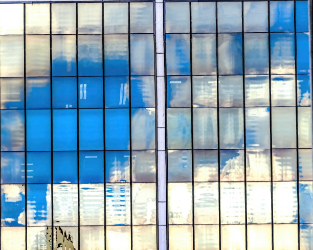 彩色反射抽象建筑珊瑚山墙佛罗里达州图片下载