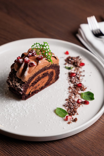 意大利圣诞甜点圣诞原木图片下载