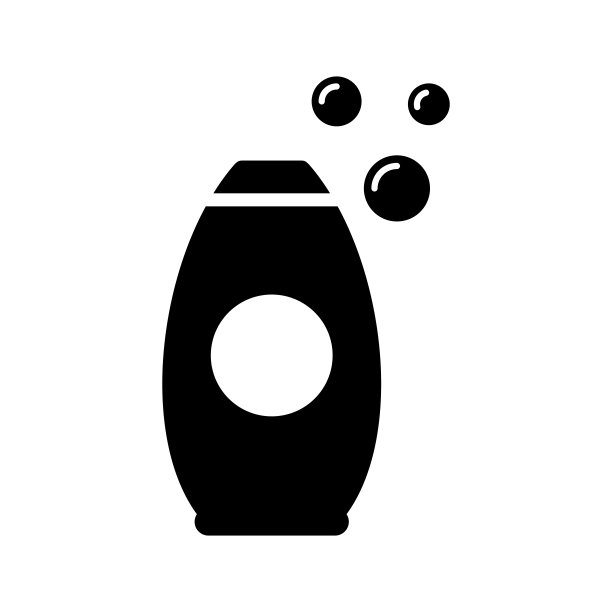 洗发水简单的平面矢量图标图片下载