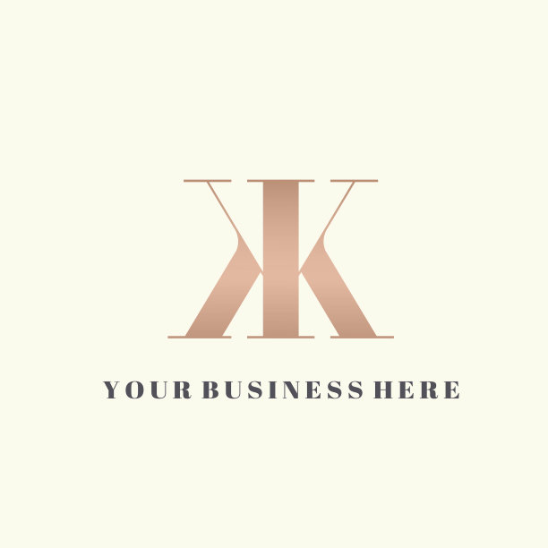 KK字母标志。大写装饰衬线字母k签名图标。豪华风格抽象字母首字母。图片下载
