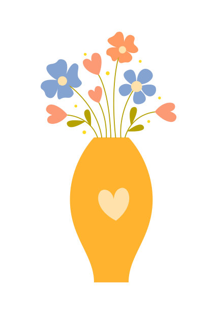 花瓶里的花束。图片下载