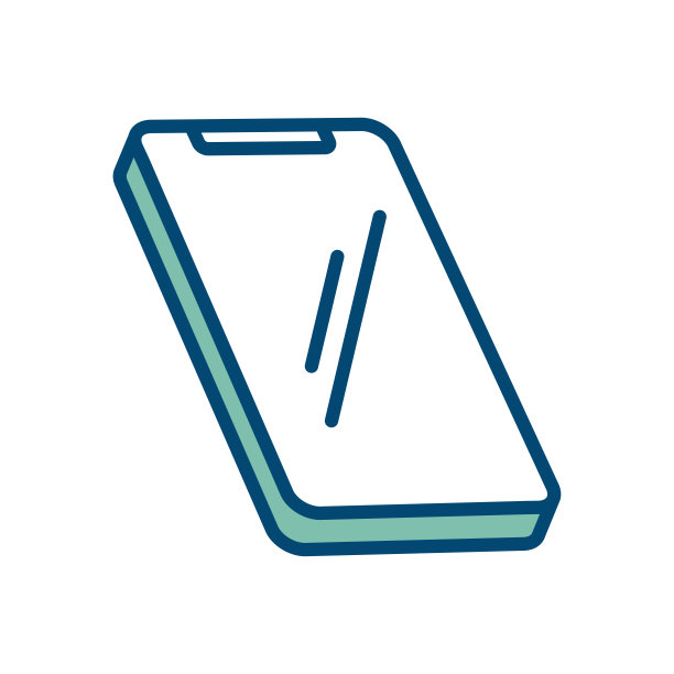 智能手机图标矢量设计模板在白色背景图片下载