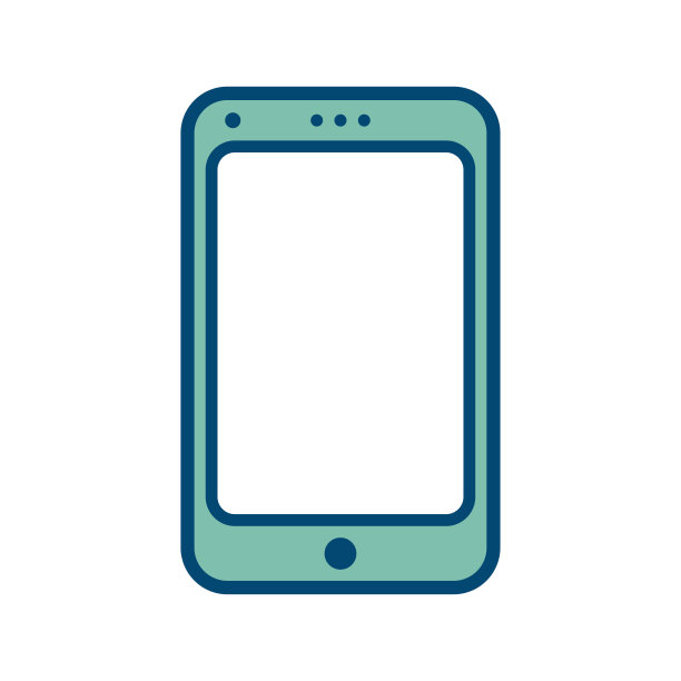 智能手机图标矢量设计模板在白色背景图片下载