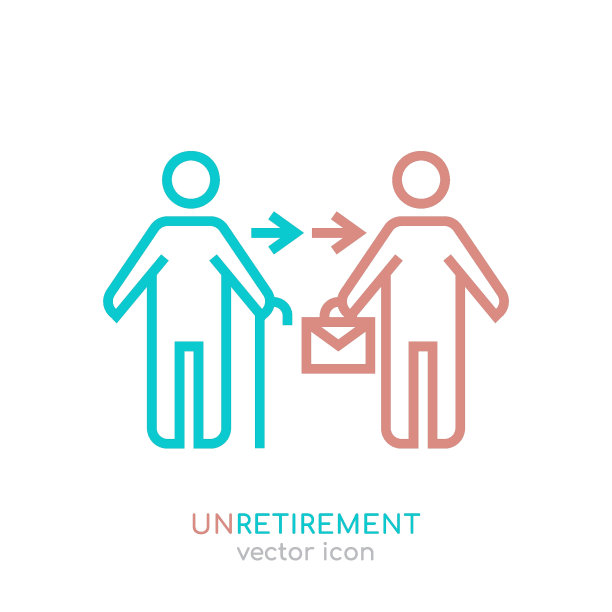 退休者起义。欢迎加入我们的团队。平面设计。图片下载