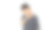 肖像的亚洲男孩悲伤和生病穿着休闲衬衫孤立的白色背景图片下载