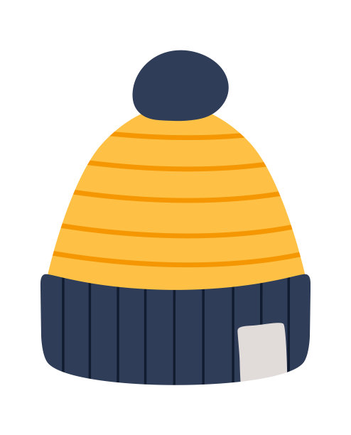 衣服扁平图标温暖的帽子为寒冷的天气图片下载