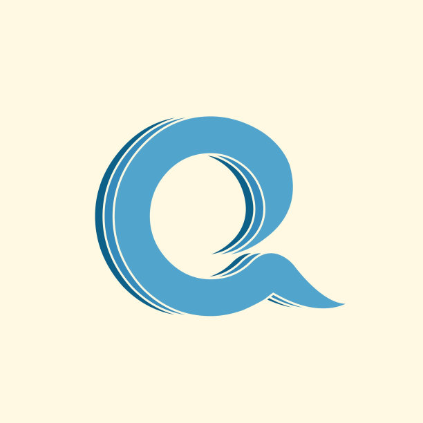 字母标志。公司签名图标。蓝色小写字母。图片下载