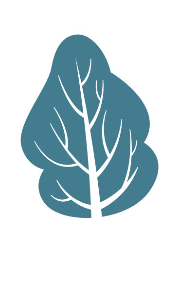 积雪覆盖的树，树枝扁平图标典型的冬季天气图片下载