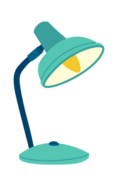 现代办公台灯平面图标室内图片下载