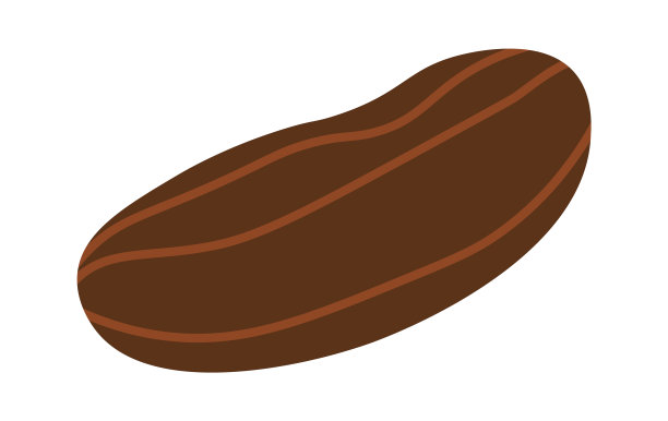 可可种子扁平图标椭圆形豆荚植物栽培图片下载