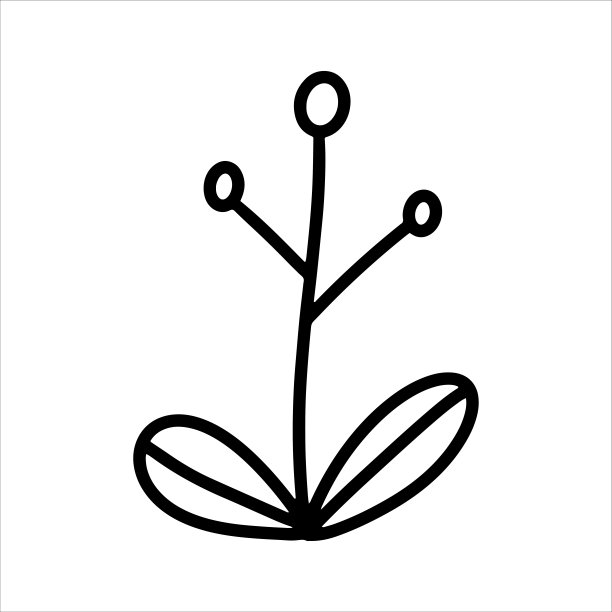 花线艺术图标设计矢量插图图片下载